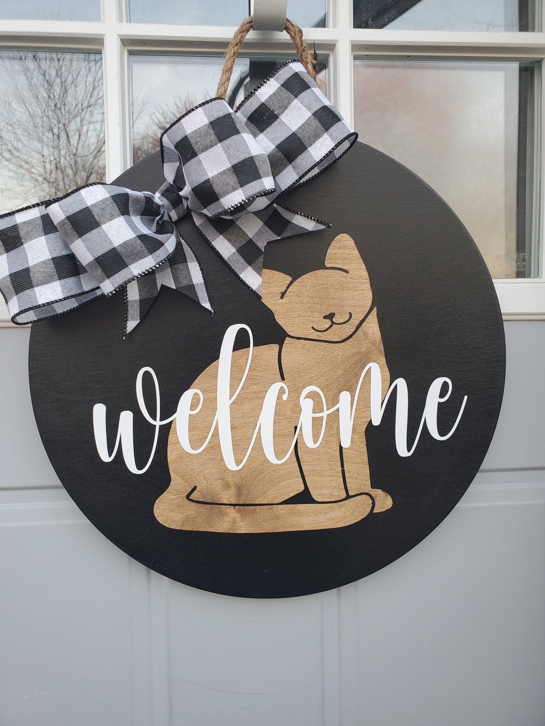 Front Door Decor Front Door Hanger Cats Cat Door Hanger Cat