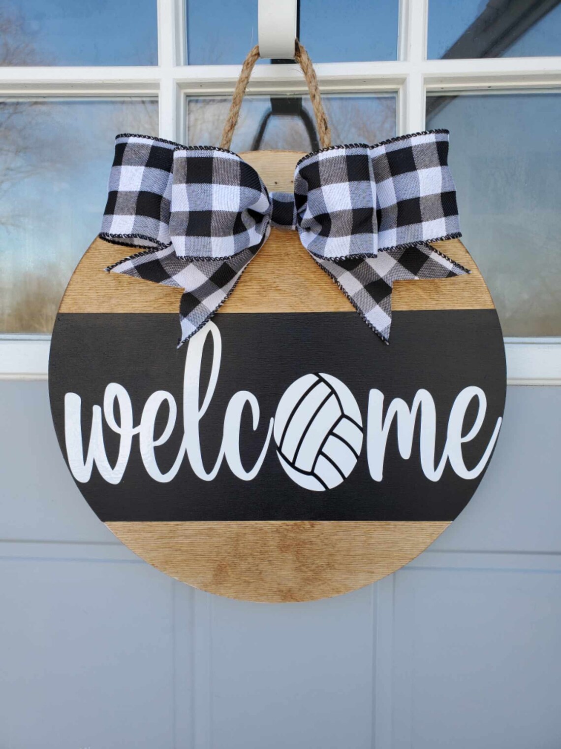 Front Door Hanger Volleyball Welcome Sign Sport Sign - Etsy
