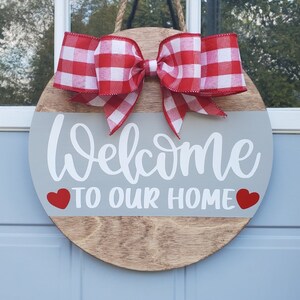 Welcome sign for front door decor | Welcome Front Door Hanger | Sign for Front Door | Door Hanger | Housewarming Gift | Home Decor