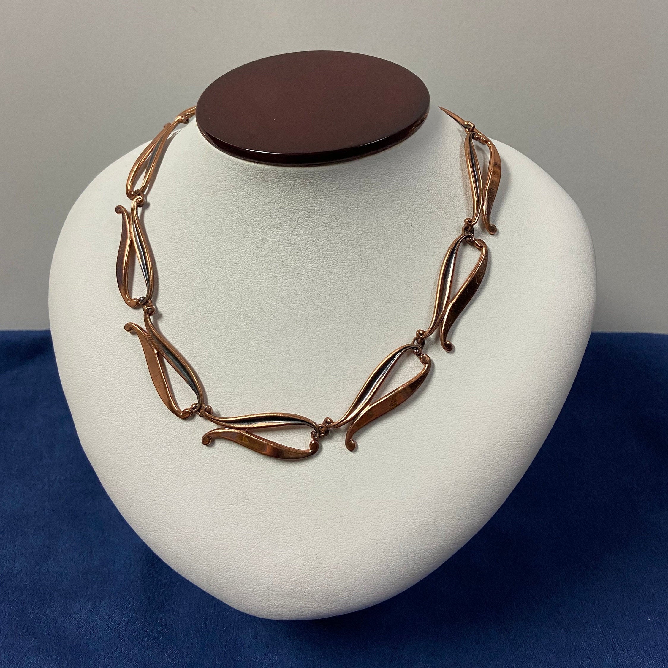 Vintage Renoir Copper MidCentury Necklace Designer Signed Etsy