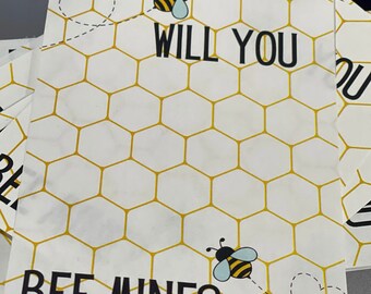 Will You Bee Mine Mini Cookie Card Printable, Instant Download