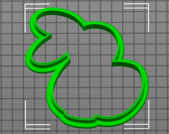 Bunny Holding Egg - Cookie Cutter File - 3d Print your own cookie cutter - STL file