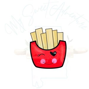 French Fry 3 inch STL Cookie Cutter Download to 3D Print