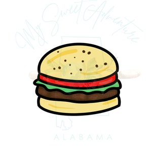 Hamburger 3.5 inch STL file to download and make your own cookie cutter