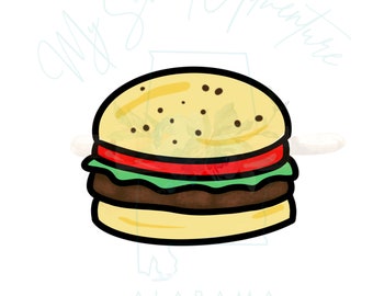 Hamburger 3,5 inch STL-bestand om te downloaden en je eigen koekjessnijder te maken