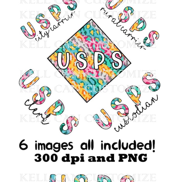USPS Colorful Cheetah PNG Digital Image Instant Download /USPS Custodian/ Usps Clerk/ Usps Rural Carrier/ Usps City Carrier/ Usps Postmaster