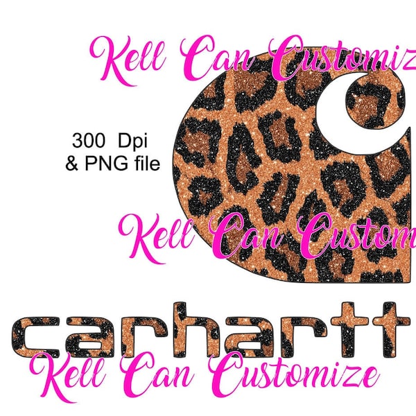 Carhartt Cheetah Glitter PNG Digital Image Instant Download