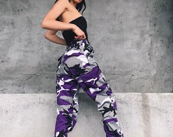 Purple Camo Pants - Etsy UK