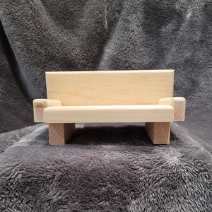 Chinchilla Loveseat Ledge Mount with Poop Guards Armrests Kiln Dried Pine Hardware Included