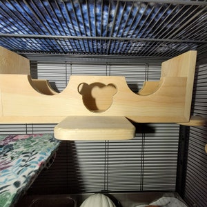 Chinchilla Bridge Hanging Tunnel w/4x6 Ledge Option Back Mount Anywhere Bridge Kiln Dried Pine Hardware Included Chin Face Window image 6