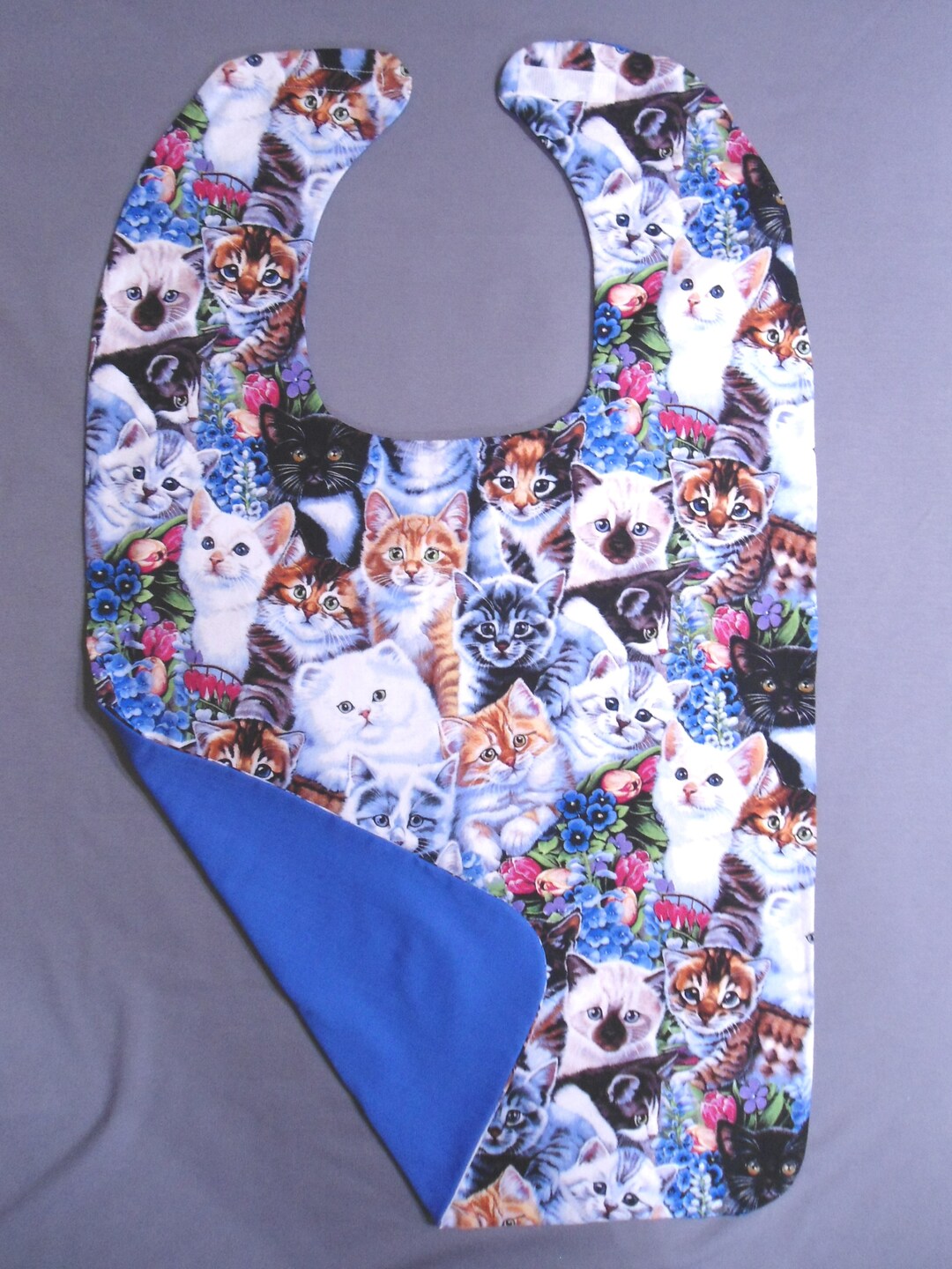 Cat Theme Bib, Novelty Bib, Adult Bibs, Bibs for Sloppy Messy Eaters