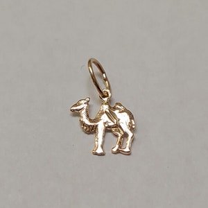 New 14k Yellow Gold Camel Charm Pendant