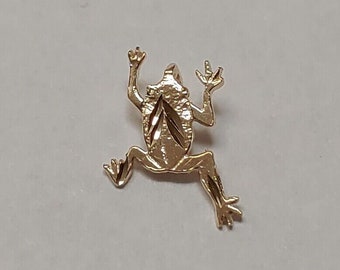 New 14k Yellow Gold Frog #2 Charm Pendant
