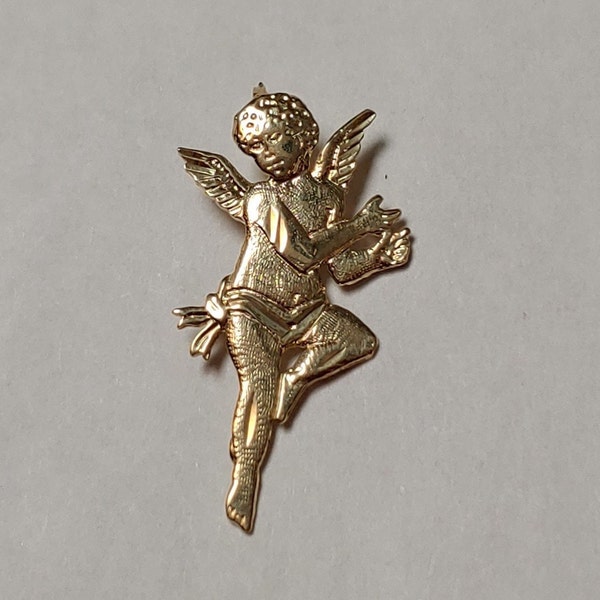 Neuer 14k Gold Amor Engel Cherub Charm Anhänger