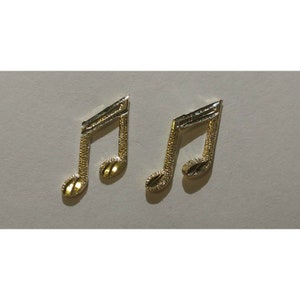 New 14k Yellow Gold Music Earrings