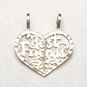 New 14k Yellow Gold Breakable Best Friends Charm Pendant