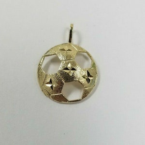 New 14k Gold Soccer Ball Charm Pendant