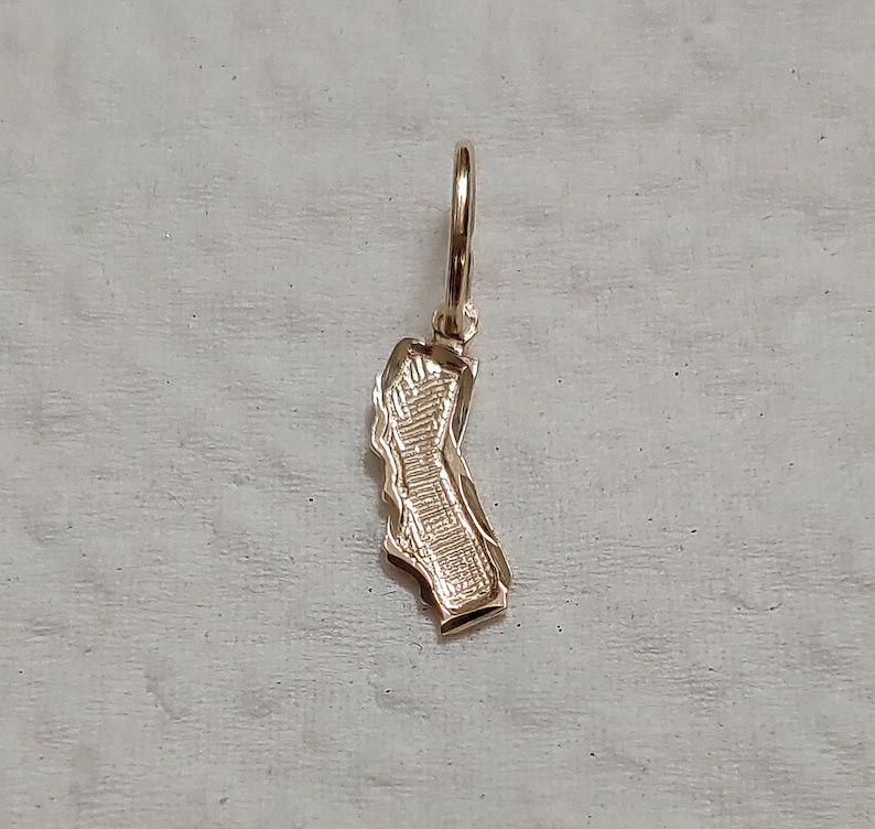 New 14k Yellow Gold Little California Charm Pendant image 1