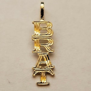 New 14k Yellow Gold Big Brat Charm Pendant