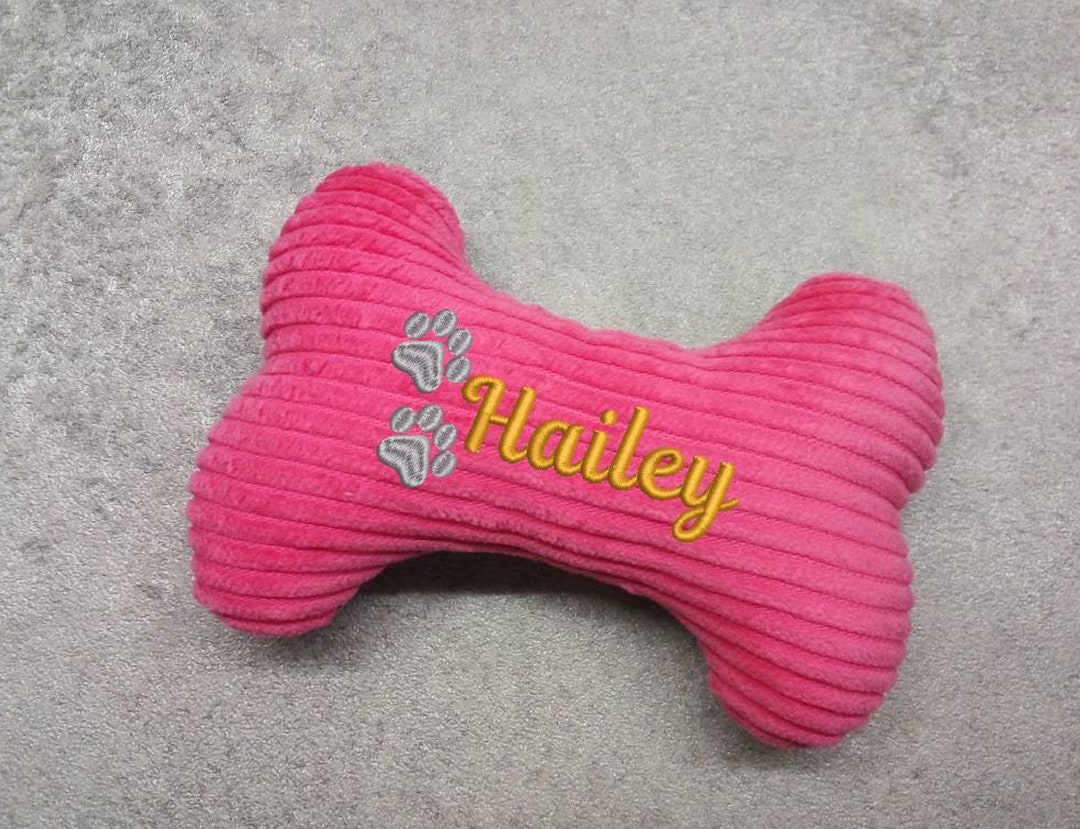 Personalized Corduroy Bone Pillow Toy Cloth Bone Dog Pillow