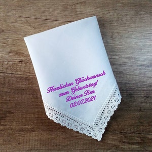 Personalized Handkerchief with embroidery/Personalized Handkerchief/custom embroidered Hankie