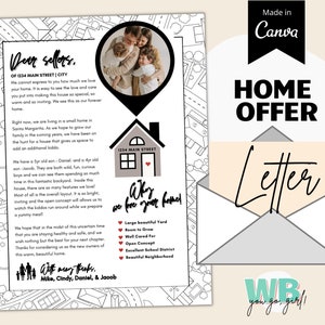 Plantilla de carta de oferta de vivienda, compra de vivienda, plantilla de carta de oferta de vivienda editable, carta de oferta del comprador, carta al vendedor, carta de oferta de vivienda