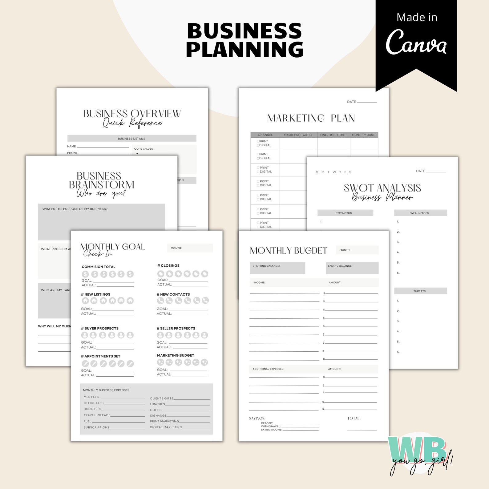 2023 Real Estate Agent Planner Printable Modern Realtor - Etsy