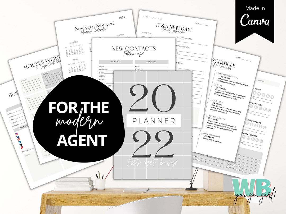 Real Estate Agent Planner Printable, Realtor Planner, Real Estate Agent Planner, Planner ...
