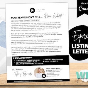 Folleto de listado caducado de bienes raíces, plantilla Canva de marketing inmobiliario, plantilla de bienes raíces, folleto de nuevo agente, postal inmobiliaria moderna