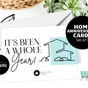 Home Anniversary Mortgage, Happy Home Anniversary Greeting Cards, House Anniversary Card, Happy Home-iversary Greeting Mailer, Canva