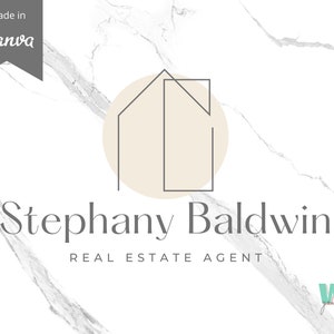 Premade Broker Logo, Real Estate Logo Design for Agents, DIY Logo, Minimal House Logo Design, Modern Branding for Real Estate Agents