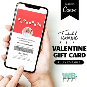 Client Valentines Day Text Message Template Starbucks Coffee Gift Card, Valentine Textable Card, Real Estate Agent Marketing, Canva Template