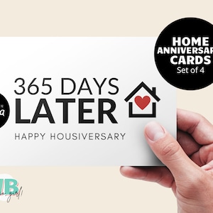 Happy House Anniversary Card, Happy Home Anniversary Mailer, Housiversary Card, makelaar bewerkbare ansichtkaart, eerste huis, adreswijziging
