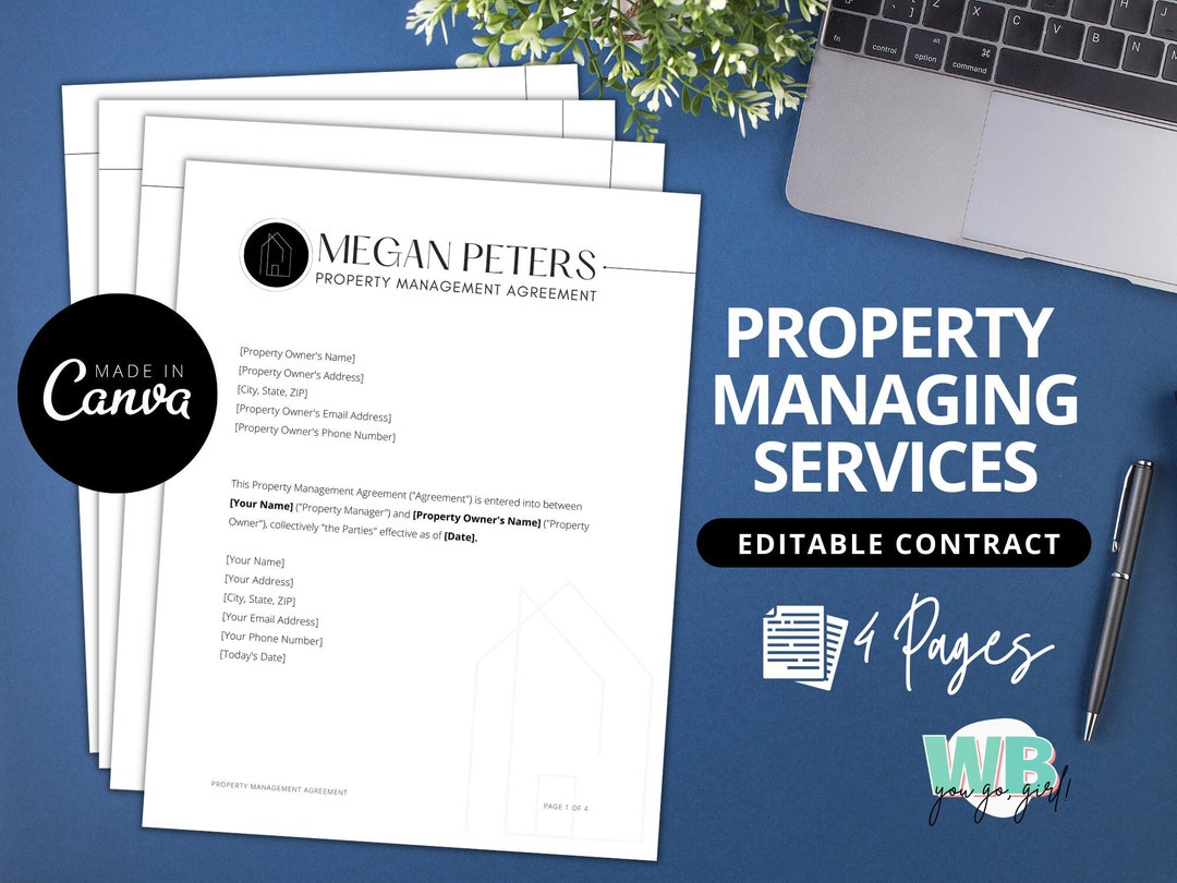 Property Management Agreement, Property Management Template, Property ...