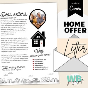 Plantilla de carta de oferta de vivienda, compra de vivienda, plantilla de carta de oferta de vivienda editable, carta de oferta del comprador, carta al vendedor, carta de oferta de vivienda