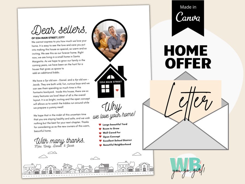 Home Offer Letter Template Home Buying Editable Home Offer Letter Home Offer Letter Template Home Buying Editable Home Offer Letter