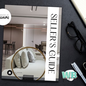 Modern Listing Presentation, Real Estate Seller Book, Luxury Seller Guide, Prelisting Packet, Black and White Realtor Marketing Templates