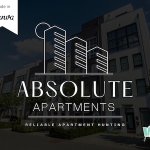 Editable Minimal Real Estate Logo Design, DIY Logo Canva Template, Realtor Logo, Signature Logo, House Logo, Instant Access, Edit & Download