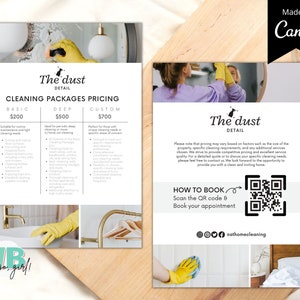 Cleaning Service Pricing List, Editable Clean Price List Template, Professional Cleaning Business Form, Price sheet, Commercial Residential