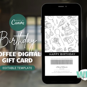 Digital Birthday Card, Happy Birthday Card for Client, Real Estate Marketing, Real Estate Farming Card, Real Estate Coffee Gift Card