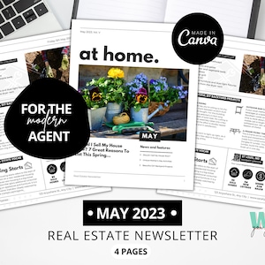 May Real Estate 2023 Newsletter, Real Estate Prospecting Letter, Realtor Newsletter Idea, Realtor Email Marketing, Realtor Farming