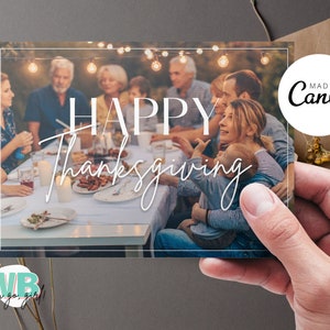 Thanksgiving Realtor Postcard, Realtor Thanksgiving Pop By Card, Fall Realtor Thank you, Realtor Holiday Card, Editable Canva Download