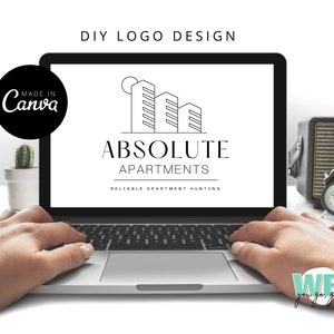 Editable Minimal Real Estate Logo Design, DIY Logo Canva Template, Realtor Logo, Signature Logo, House Logo, Instant Access, Edit & Download