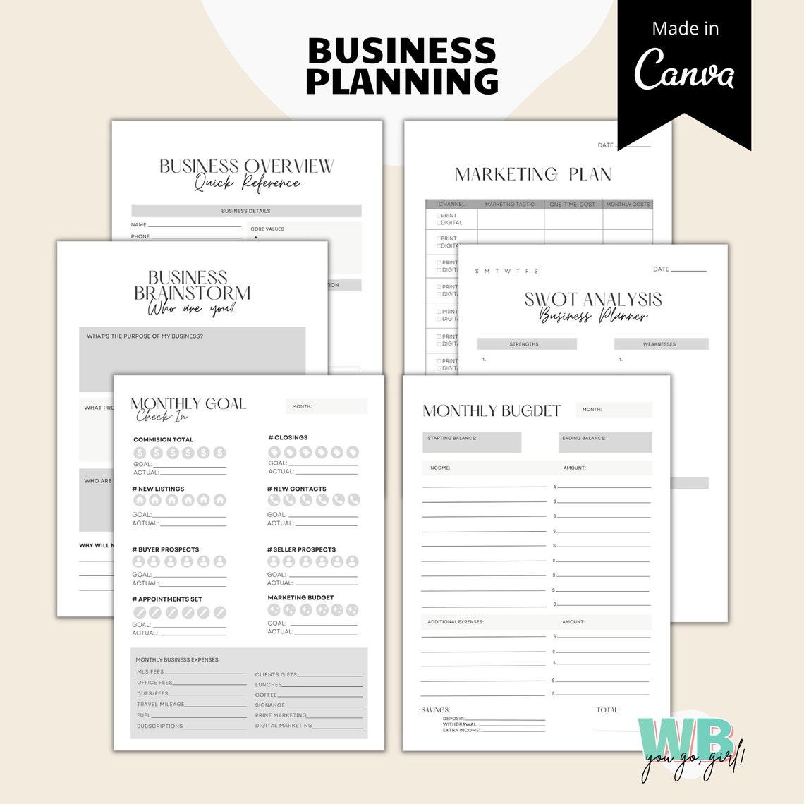 Real Estate Agent Planner Printable, Realtor Planner, Real Estate Agent ...