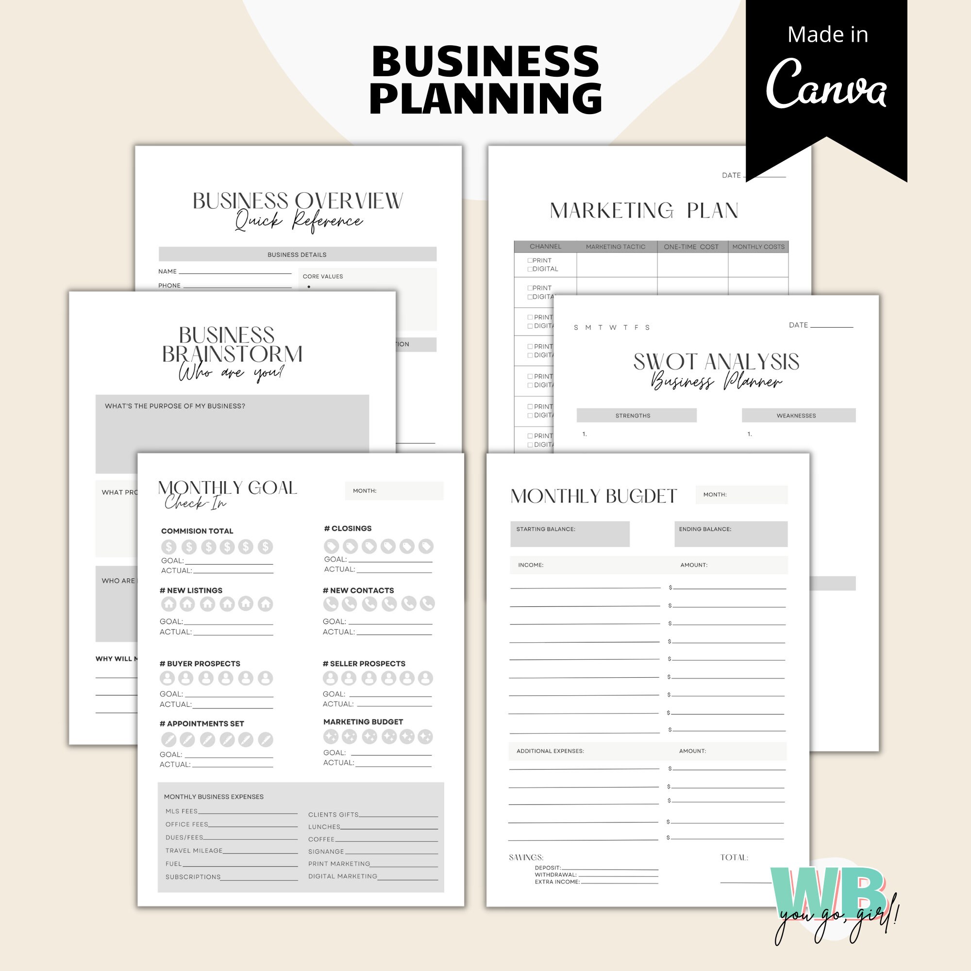 Real Estate Agent Planner Printable, Realtor Planner, Real Estate Agent ...