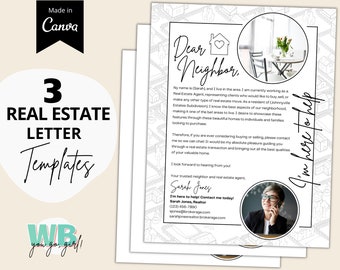 Real Estate Agent Letter, New Real Estate Flyer, Real Estate Marketing Templates, New Agent Marketing, New Realtor Neighbor, Realtor Brand