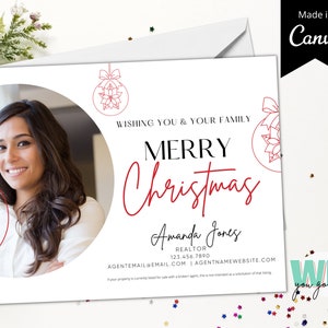 Christmas Real Estate Postcard, Holiday Realtor Marketing, Realtor Marketing Winter, Winter pop by, Christmas Realtor Postcard