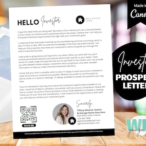 Carta de propiedad del inversionista, Carta de compra de casa, Carta de inversionista, Carta de oferta de compra de casa en venta por el propietario, Carta de prospección de bienes raíces