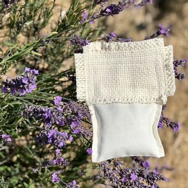 Herbal Wardrobe Sachet, Calming Sleep Pillow - Luxurious Organic Peace Silk Infused Lavender & Camomile Scented