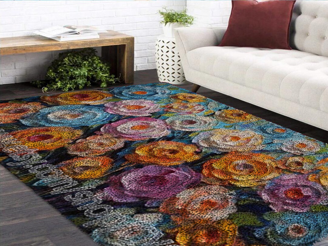 Bird Of Flowers Latch Hook Kits, Large Latch Hook Rug Kit For Adults